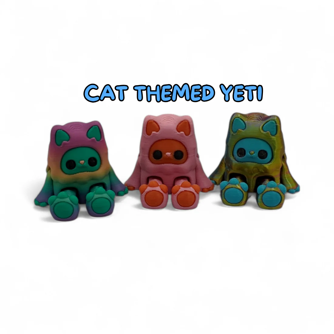4-Pack Yeti Figurine Set - Image 3