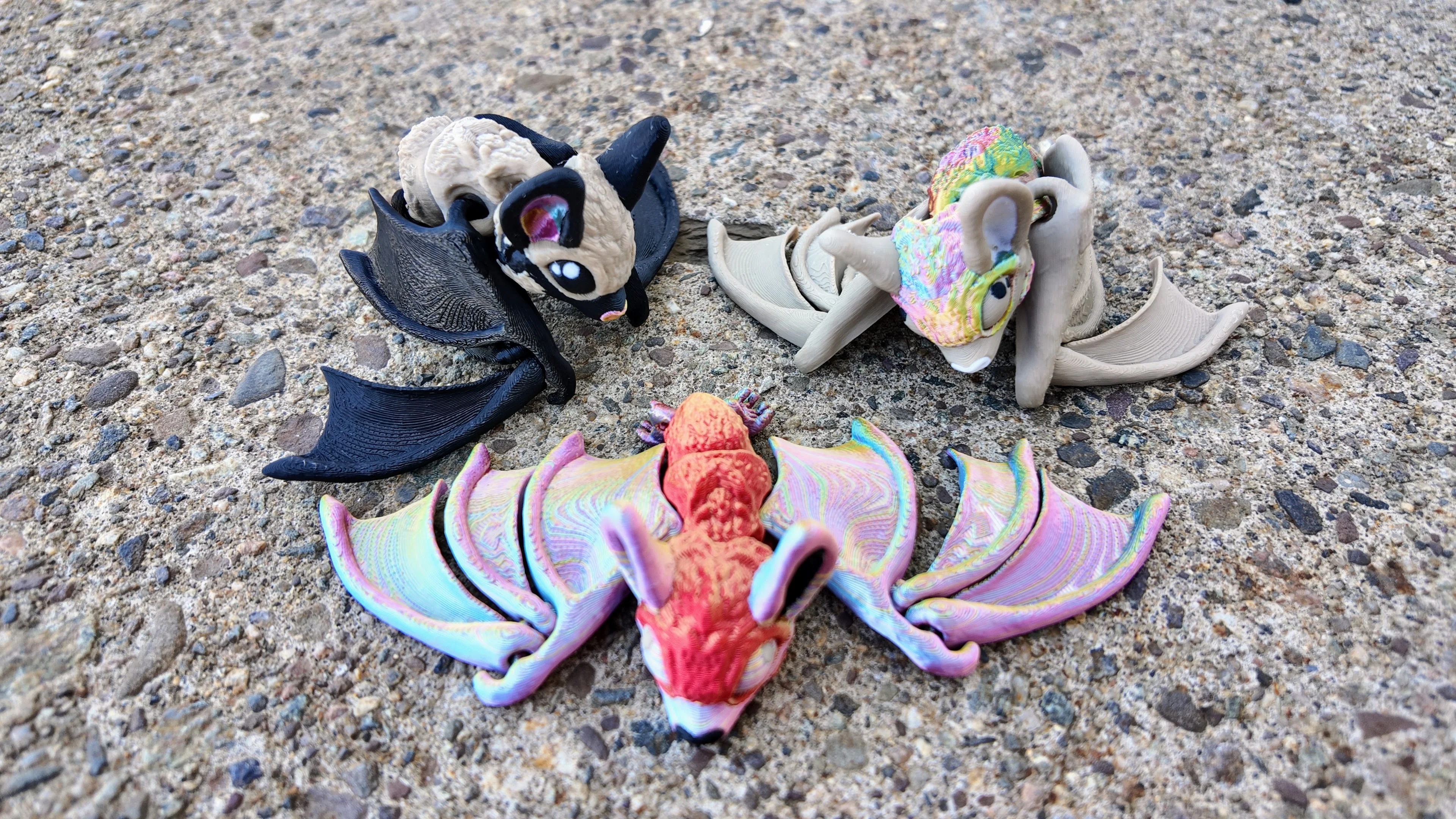 7" Tiny Bat Articulating Fidget Toy - Halloween-Themed Decor - Image 2