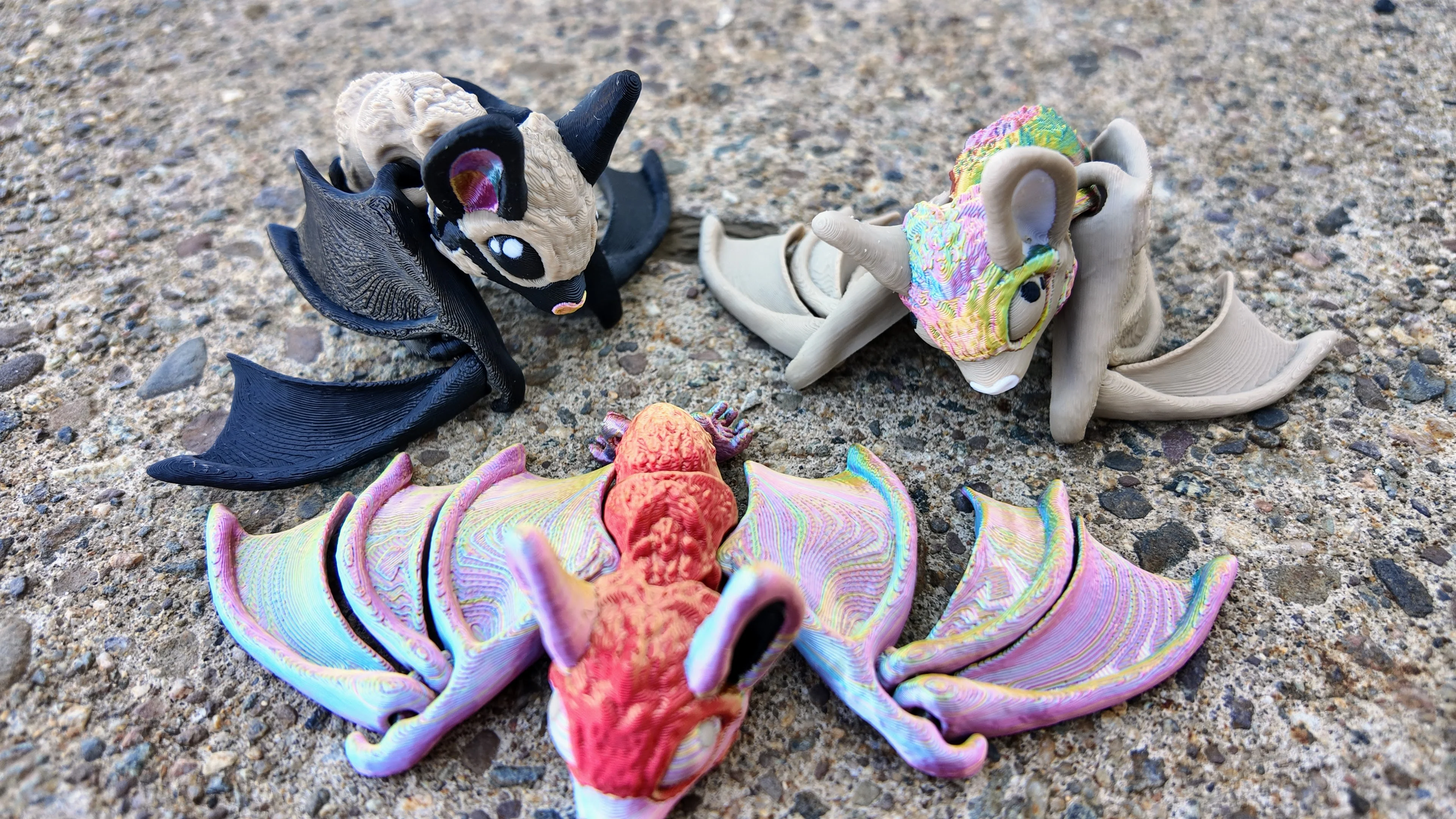 7" Tiny Bat Articulating Fidget Toy - Halloween-Themed Decor - Image 3