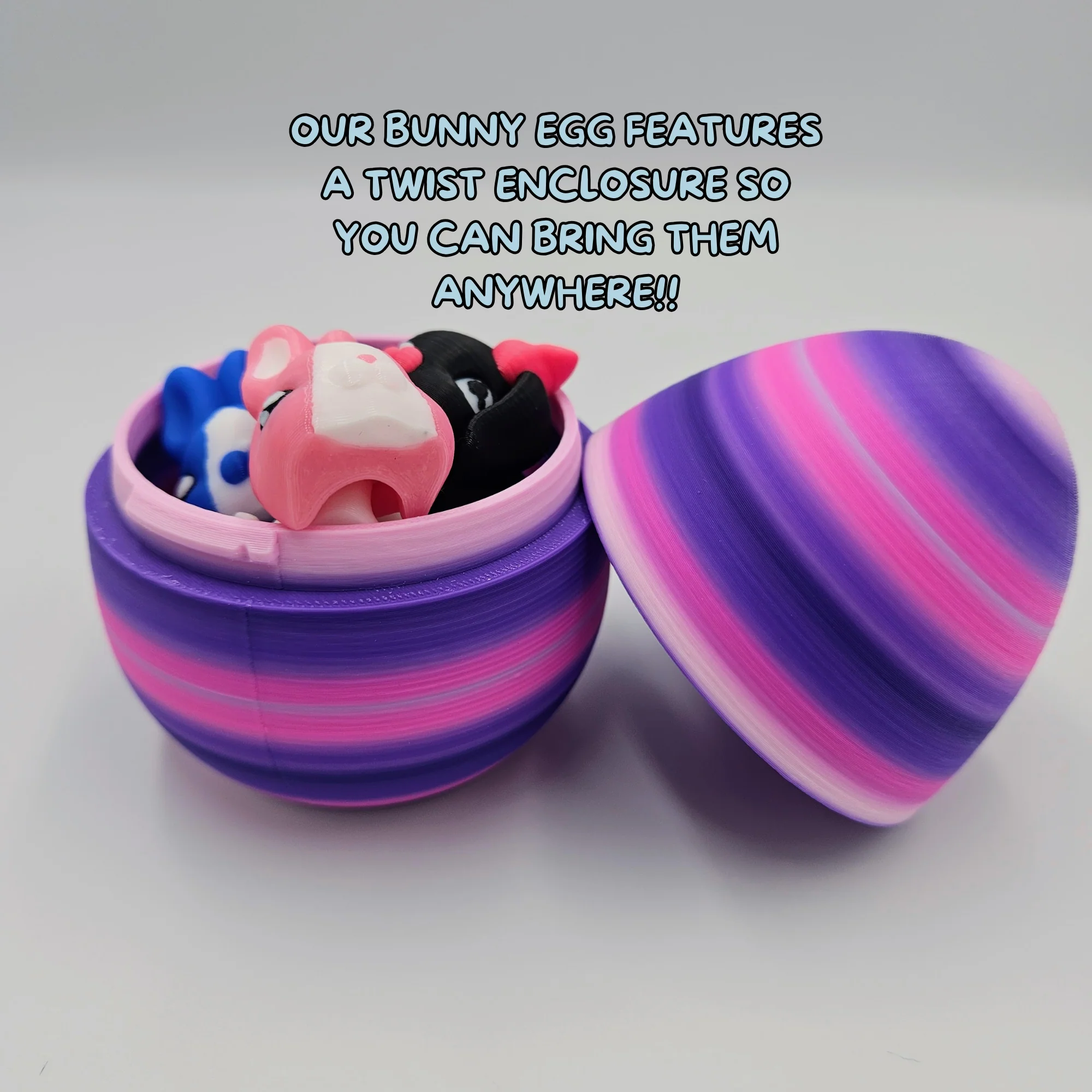 Bunny Egg With 3x Bunny Articulating Fidget Toys - Image 4