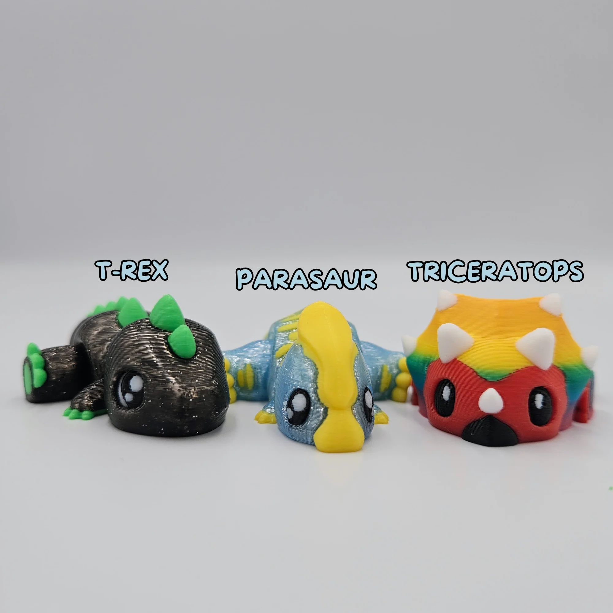 Dinosaur Egg With 3x Dinosaur Fidget Toys - Triceratops, T-Rex, Parasaur - Image 2