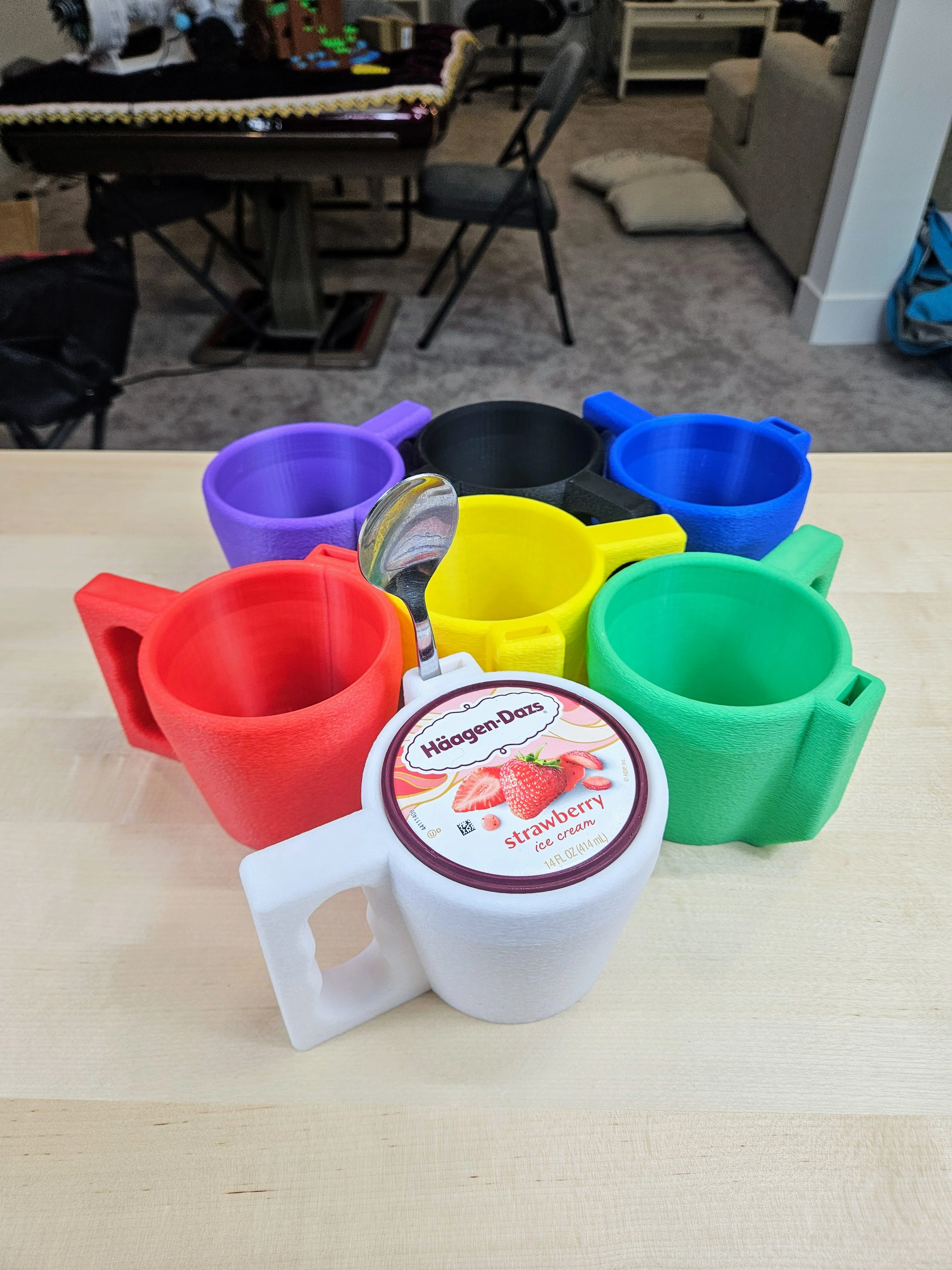 Ice Cream Pint Holder with Spoon Slot - Cozy Grip