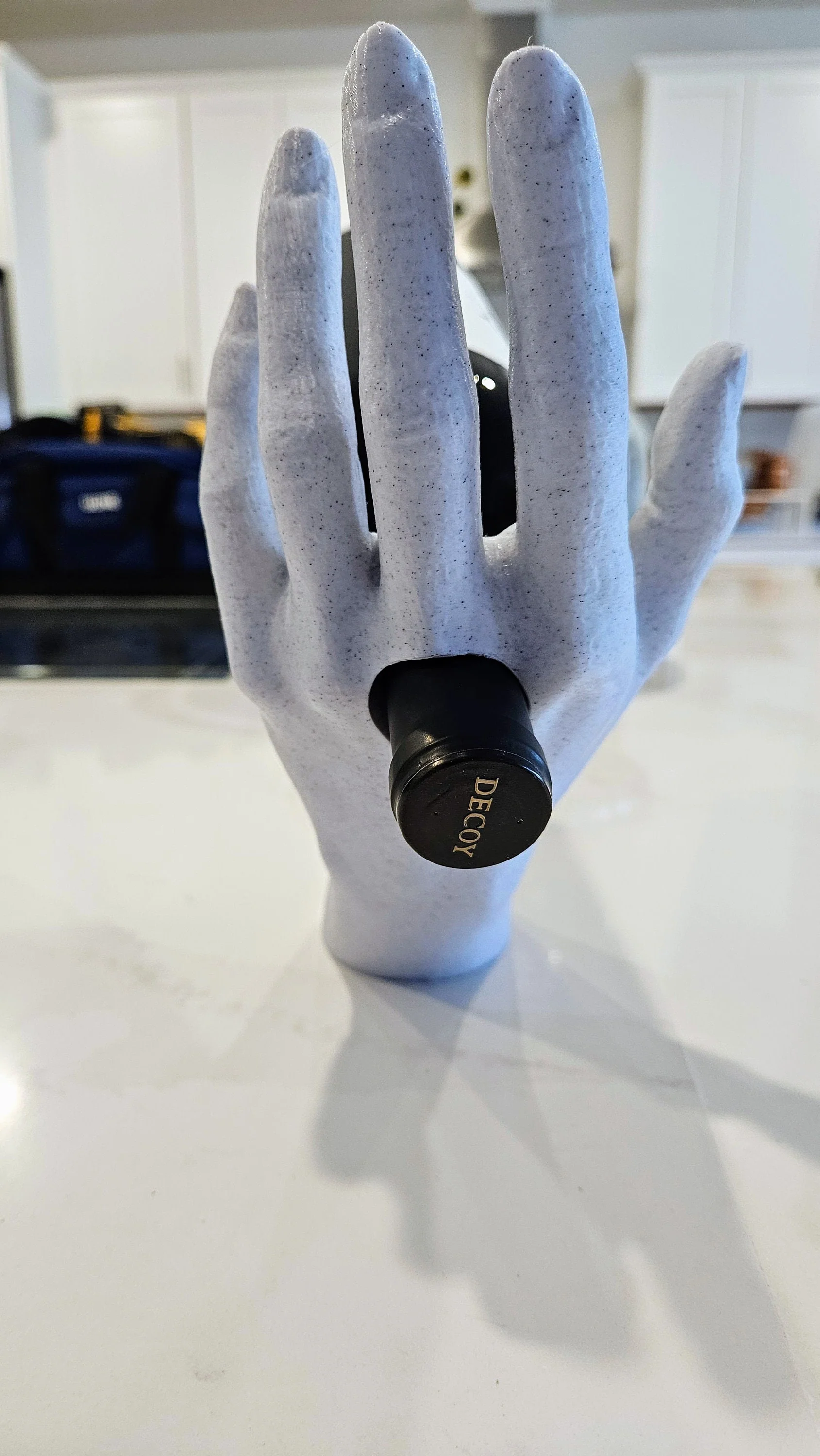 Wine Holder Unique Kitchen Decor - Hand Stand For Wine Bottles Standard Sizing - Image 8