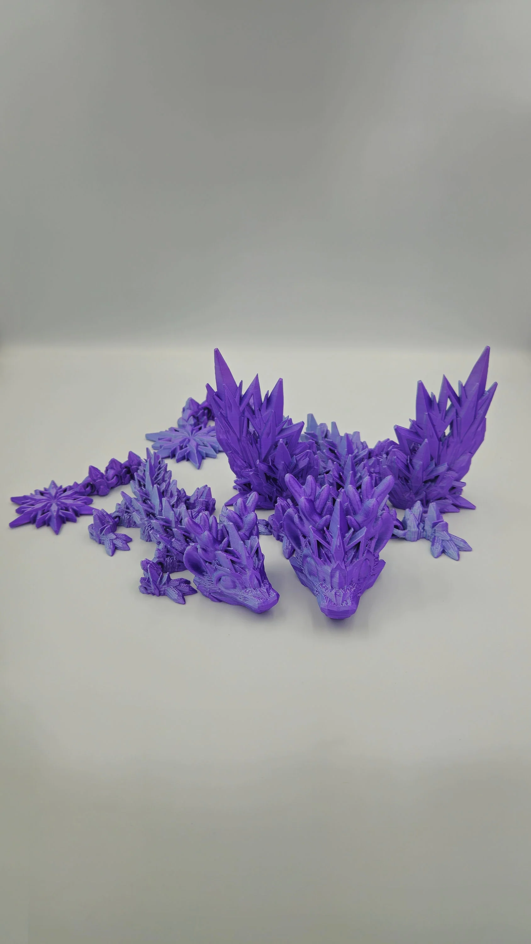 Winter Dragon Articulating Fidget Toy - Flexi Dragons Flexible ADHD, Autism, Relief Anxiety - Articulated Joints for Kids and Adults - Image 10