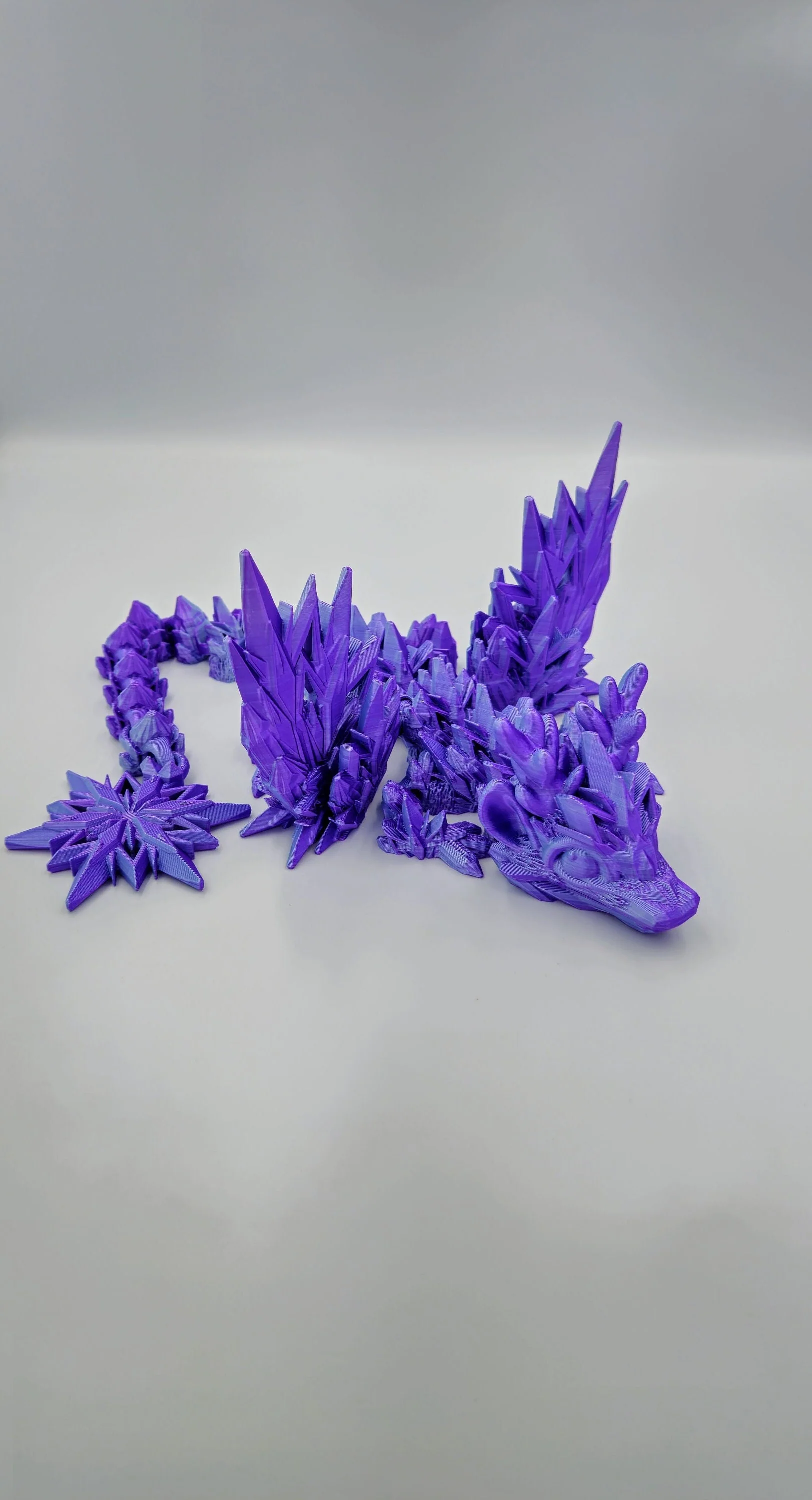 Winter Dragon Articulating Fidget Toy - Flexi Dragons Flexible ADHD, Autism, Relief Anxiety - Articulated Joints for Kids and Adults - Image 6